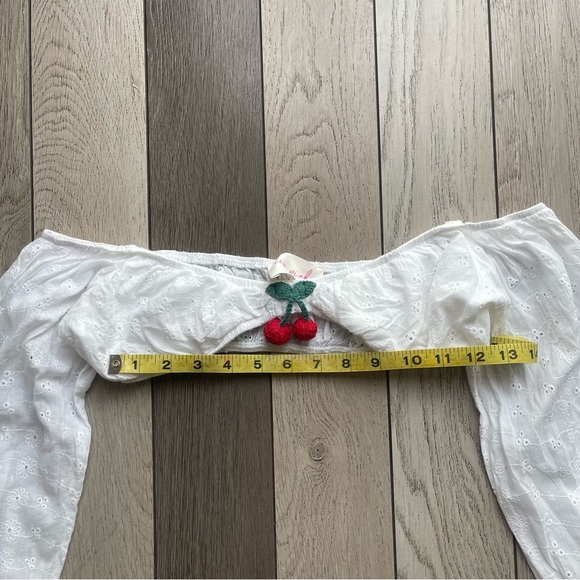 White Bottoms with Cherry Detail - Picture 5 of 6